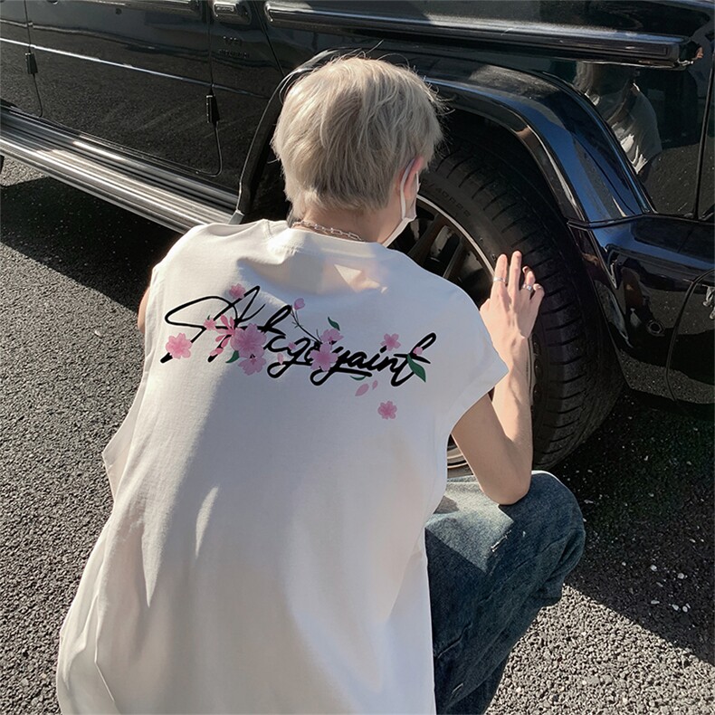 直播抖音得物高品质纯棉250克无袖背心T恤T2505P25，男装背心/马甲，电商C408-1(原B339-1)