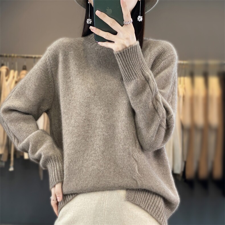 时尚百搭舒适显瘦秋冬季新款云感羊毛衫,女装羊毛衫,邦太羊绒