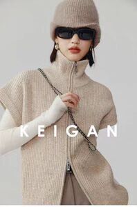 时尚女士秋冬羊毛拉链高领马甲 显瘦保暖必备单品图片