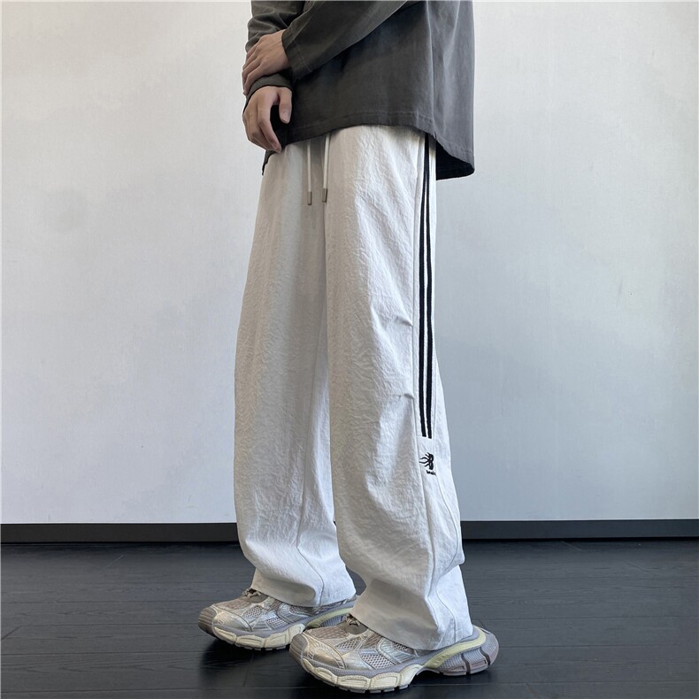 秋季新款潮流褶皱条纹设计美式宽松休闲裤B315-K24261-特p35控68,男装休闲裤,电商B315
