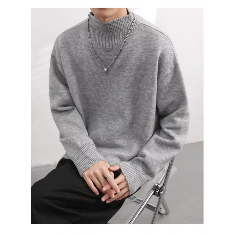 MM307-P53韩版半高领针织衫加厚保暖个性毛衣打底衫,男装T恤,星座617A-2