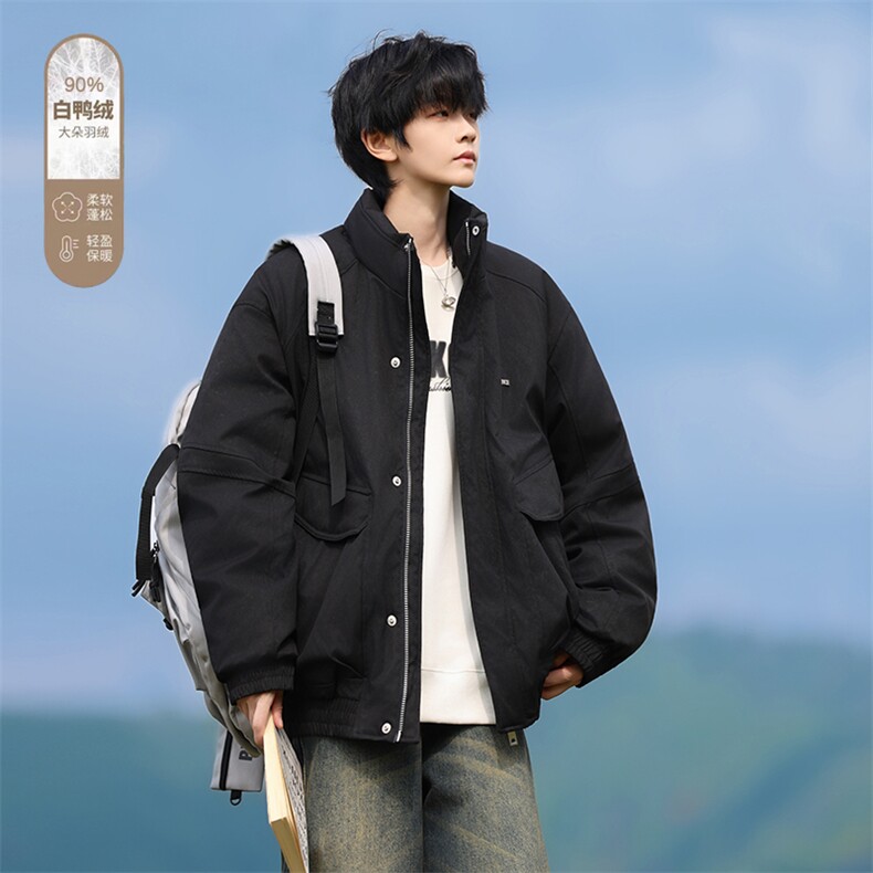 Y7709-P218冬季新款新标90白鸭绒扎染立领羽绒服外套,男装羽绒服,星座109