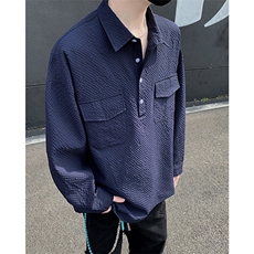 美式高街潮流休闲上衣宽松衬衫A086-CS2213-P35，男装衬衫，电商基地A086