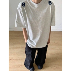 DX010LL-特P39cleanfit美式字母重磅短袖小领口t恤男，男装T恤，星座1007（原301D）