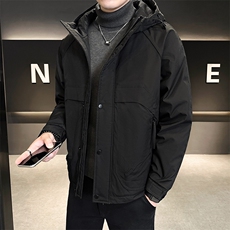 店主风2025年男士秋冬二棉加棉加厚夹克连帽棉服M1121-P105，男装夹克，电商D240-242
