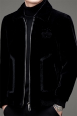 秋冬外套男士金貂绒夹克翻领商务休闲刺绣外套男SNNJDR11820-P340，男装夹克，电商B212（原钱塘6029）