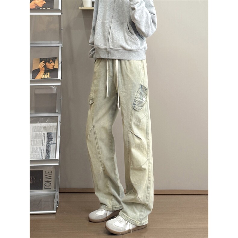 高品质B221美式ins高街暗黑宽松工装牛仔裤LK24340-P65控88,男装牛仔裤,电商B221