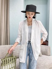 水洗苎西装，女装西装，昊焕