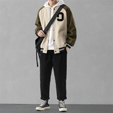 春秋新款男士休闲套装韩版潮流帅气夹克帅气搭配三件套DF157T，男装夹克，电商A102