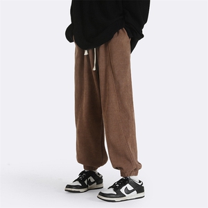 K1004-P65高品质雪尼尔超柔加绒休闲裤男士直筒裤大码束脚裤 控88图片