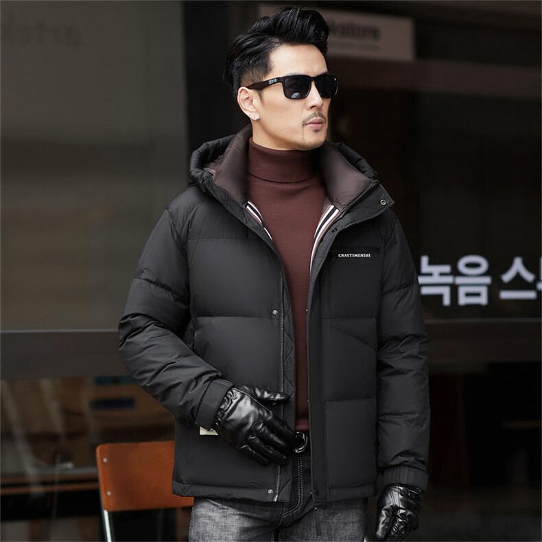 ZMS-M8691新款冬季男士鸭绒羽绒服连帽保暖外套修身大衣，男装羽绒服，电商B360