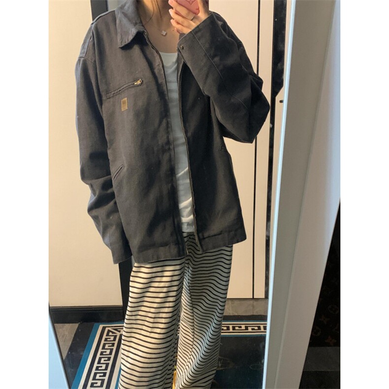 【有货】底特律夹克男款春秋美式水洗做旧短款工装外套Y188CC-P75图片