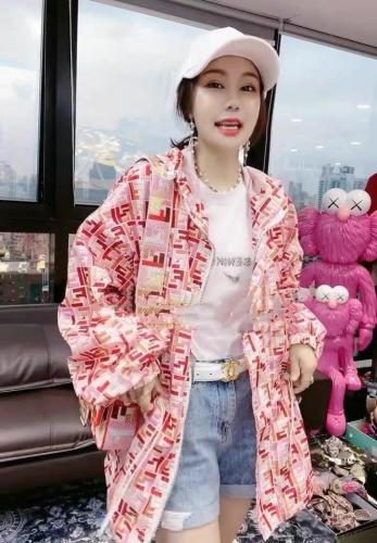 W771欧货潮女款连帽开衫拉链款长袖抽身收腰宽松防晒衣,女装,L·H·X