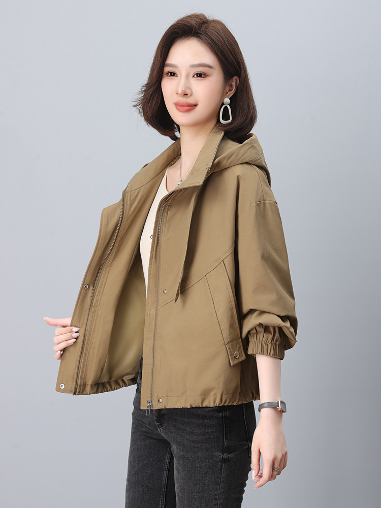 （专柜发货）短款风衣外套女春秋2024年新款韩版宽松显瘦洋气休闲,女装风衣,依恋蒂丝