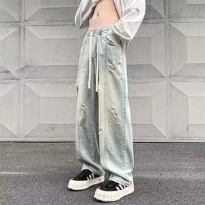 美式牛仔裤男款秋季长裤潮 N6096 P40图片