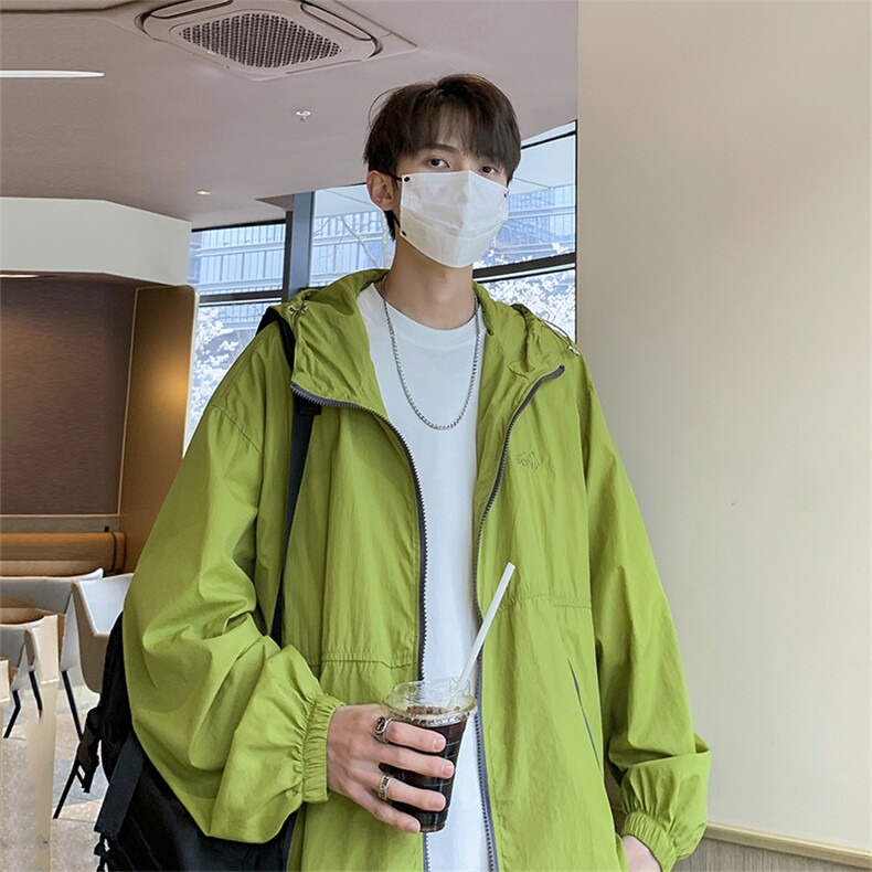 Wt045-P40夏季宽松型连帽防晒服,男装夹克,星座1501-1