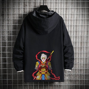 JK41203-P85 加棉款-P115 纯棉连帽夹克男士大码工装夹克男 网格图片
