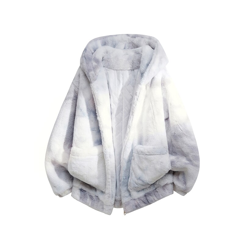 羊羔毛棉衣潮扎染情侣大码M-5XL毛绒外套男MY78198P138控198，男装棉衣，星座227-7