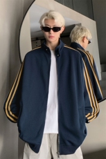！美式开衫卫衣秋季新款织带立领情侣装外套男7868-P78，女装短外套，电商C213(原B265)