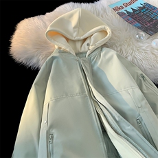 毛毯风美式假两件棉服外套男2026秋冬宽松棉衣夹克A436-2583-P95，男装夹克，电商A436