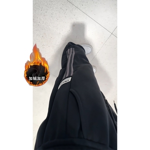加绒加厚美式条纹运动卫裤 A496特P49控88图片