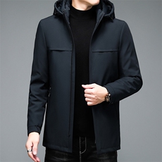 白鸭绒冬季新款休闲时尚连帽羽绒服中年男士羽绒外套HB2182-P440，男装羽绒服，电商B212（原钱塘6029）