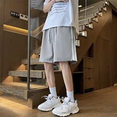 夏季侧边条纹短裤潮流宽休闲百搭运动五分裤，男装牛仔裤，星座410-6（原星座1304-1）