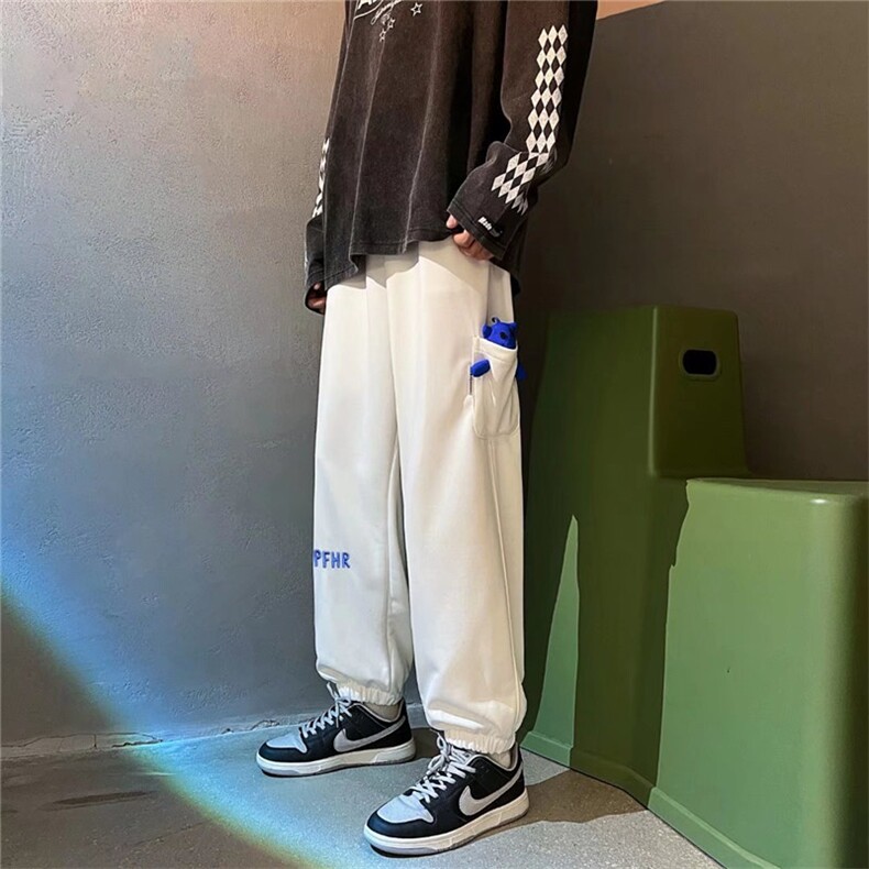现货春季口袋熊休闲裤男ins潮牌运动裤韩版潮流卫裤K2737-P34,男装休闲裤,星座512-2