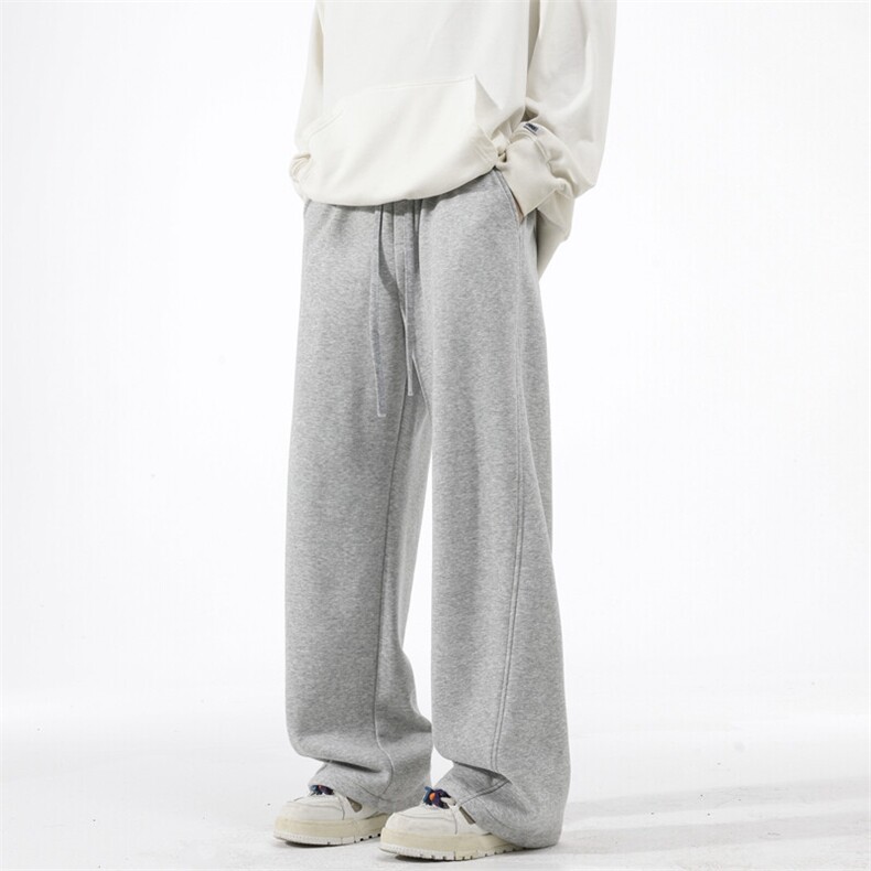 浅灰色cleanfit弯刀卫裤男款春秋美式复古2025新款hiphop休闲裤子,男装休闲裤,星座209-2