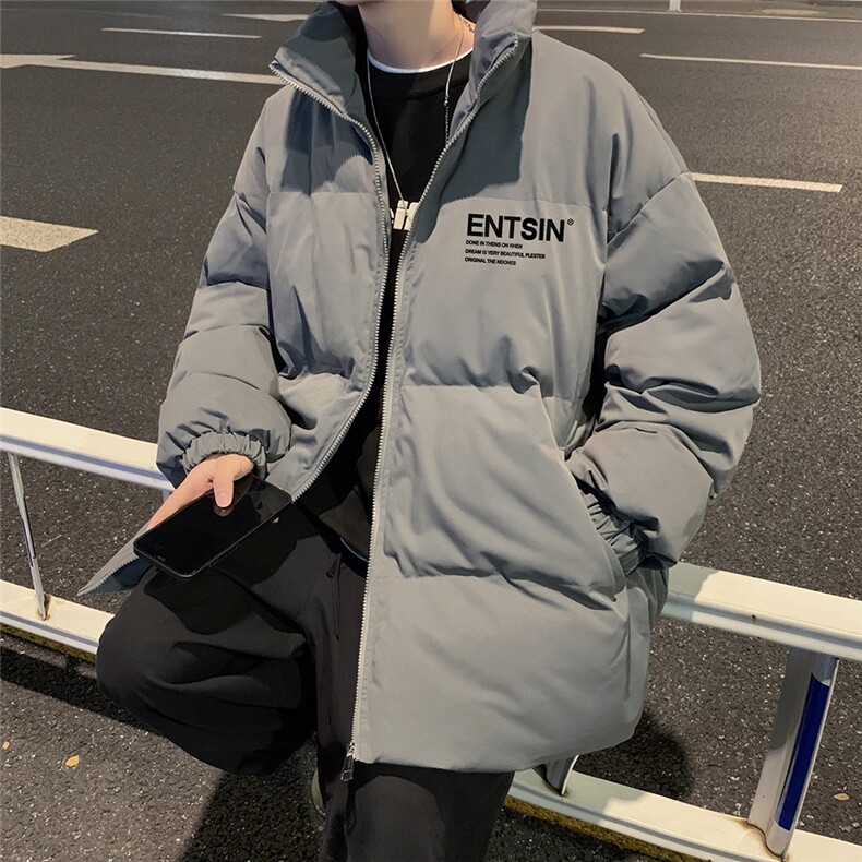特批港风夜景新款宽松时尚字母印花翻领棉衣MY62039特批65控99,男装棉衣,电商A247