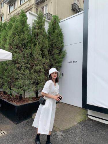 夏季新款韩版连衣裙，女装连衣裙，红头发儿