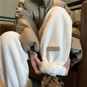 羊羔毛棉裤加厚保暖加绒裤直筒阔腿休闲裤B315-K5428-特p40控78图片