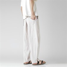 2026夏季风棉麻休闲裤汉服宽松A057-K381-P45（第二套图），男装民族服装，电商A057B