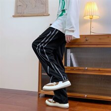 高街裤子男潮ins直筒宽松阔腿裤hiphop潮男欧美休闲长裤4318-p30，男装休闲裤，星座1008