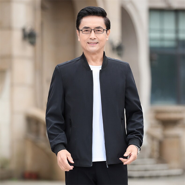 夹克外套春季男士新款休闲春装中老年男士纯色上衣服装运动服男装,男装夹克,电商B212（原钱塘6029）