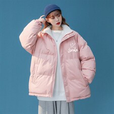 ！2023冬季中性风立领棉衣笑脸潮流百搭棉服外套MY108特P78，男装棉衣，电商B220