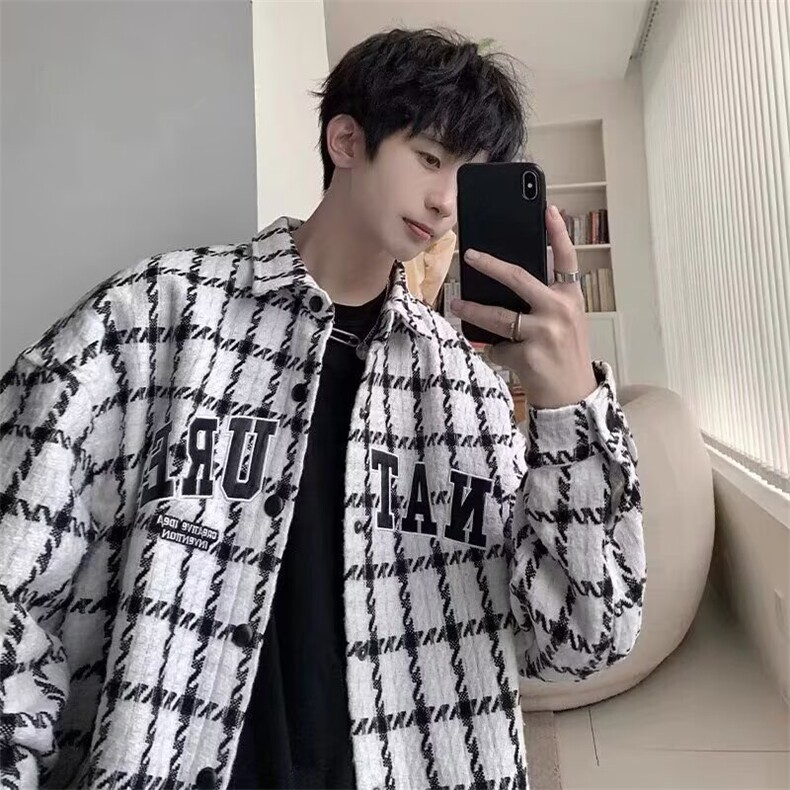 外套男士翻领夹克衫新款春季时尚帅气休闲牛仔褂上衣夹克百搭，男装工装外套，星座1210-1