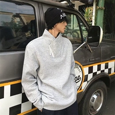AA2153常规38加绒42美式复古半高领卫衣，男装卫衣，电商B323A