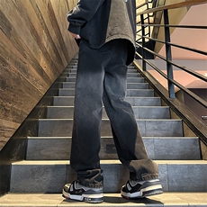 2024春季新款外景大码美式水洗渐变牛仔裤M-5XGK24102-P50，男装牛仔裤，电商A022