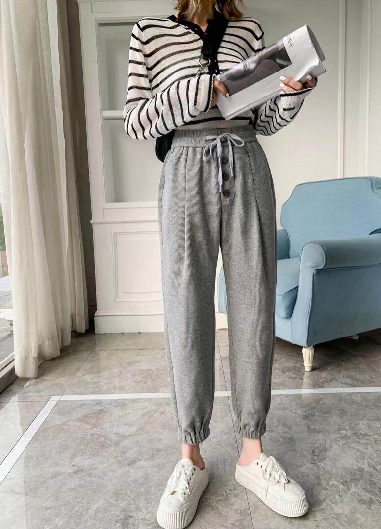 秋季卫裤华夫格新，女装休闲裤，LC裤子