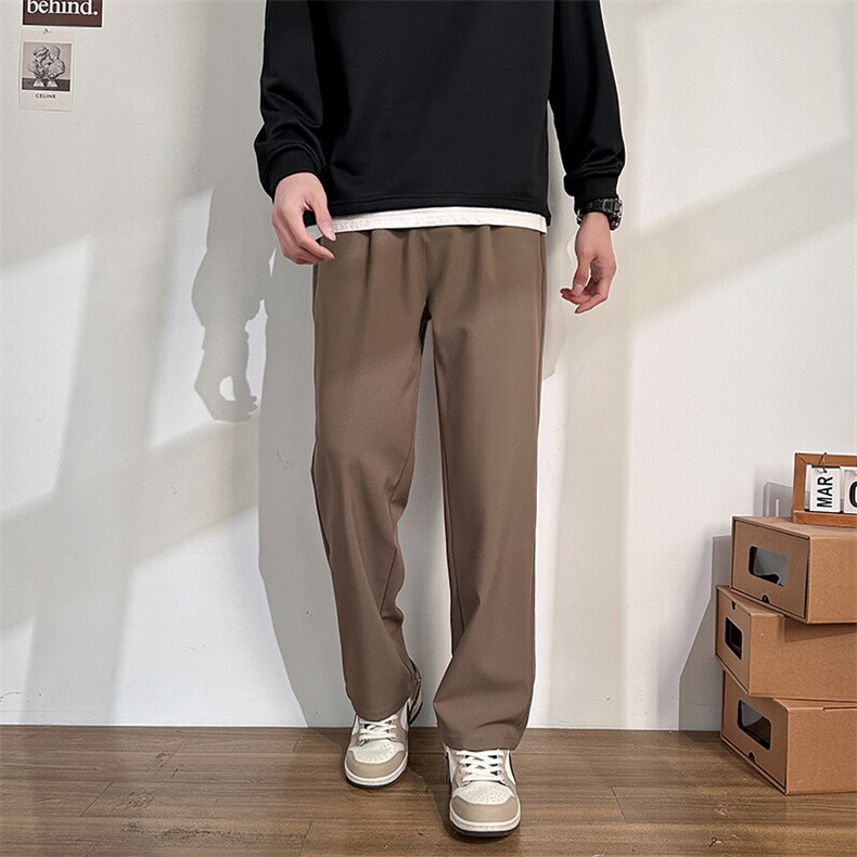 217-2-K2426-P45春季新款垂感小西裤男大码直筒西装裤休闲裤,男装西裤,星座217-2