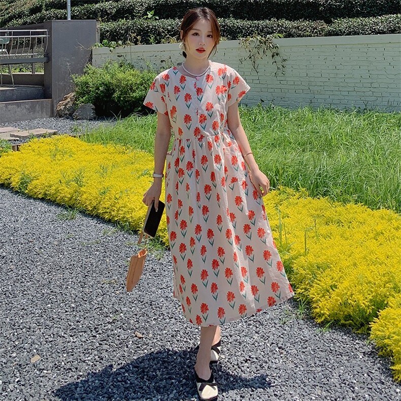 有夏日新品现货碎花连衣裙主推款-款号2213-P105K158,女装连衣裙,浙宝305