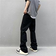 加绒牛仔裤男韩版暗黑2024冬新款ins长裤RK1241-常规36-加绒P46，男装牛仔裤，星座412-2