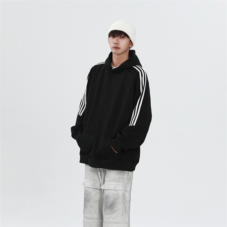 重磅全棉二开支持退换抖音得物高品质360克宽松织带连帽卫衣CM04,男装卫衣,电商A486