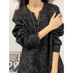 XZ809A/CX605/特P24/控48 印花美式V领长袖打底衫卫衣图片