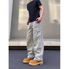 美式微喇叭牛仔裤男女复古cleanfit水洗棉工装裤子K90066-P60网图，男装牛仔裤，电商B245