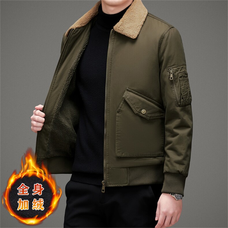 MJ77012冬季2023新款男式仿羊羔毛男修身夹克P145,男装夹克,电商B360