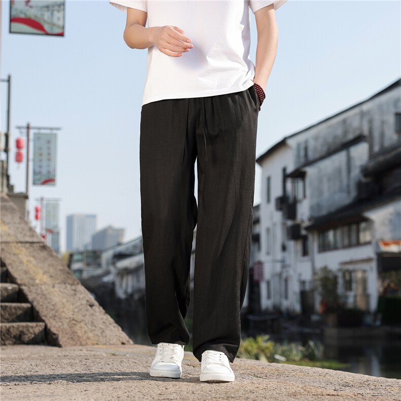 2026夏季新款宽松大码纯色休闲风男装天丝休闲裤K2611,男装休闲裤,电商A008
