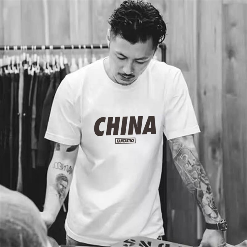 纯棉2026夏季新款CHINA印花圆领短袖T恤打底衫男1210-2-9918-P15,男装T恤,星座1816-2（原1210–2）