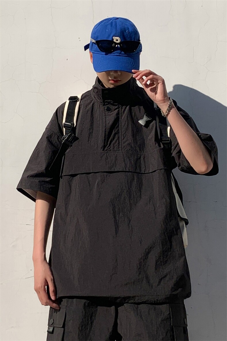 2025夏季新款冰丝POLO衫翻领翻晒短袖T恤109-T0066-P40,男装Polo衫,星座109